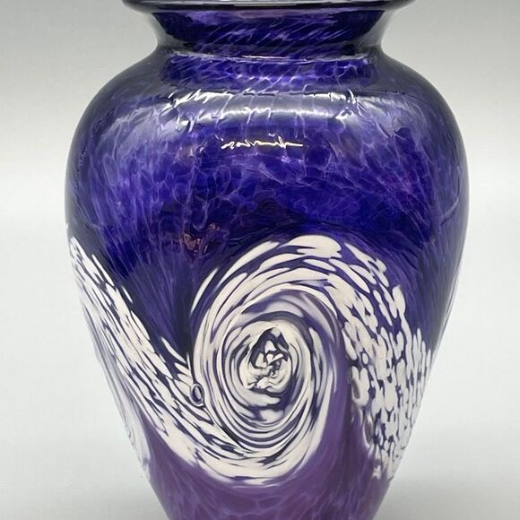 George Averbeck Art Glass Vase Signed 2008 Fire on the Mountain Studios - Picture 6 of 15